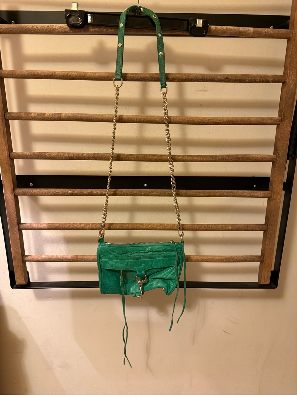 Rebecca Minkoff Mini Mac Leather Crossbody Bag with Chain Strap